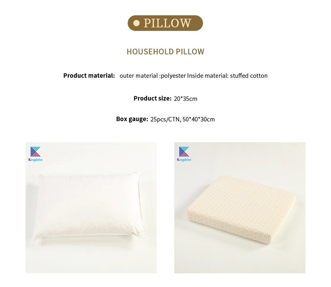 Home Decorative Sleep Personalized Custom Size High Quality Office Disposable Pillow for Airplane