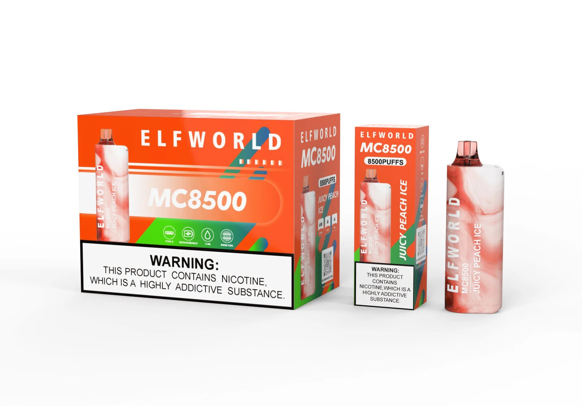 Elfworld Mc 8500 Puffs Prefilled Pod Starter Kit