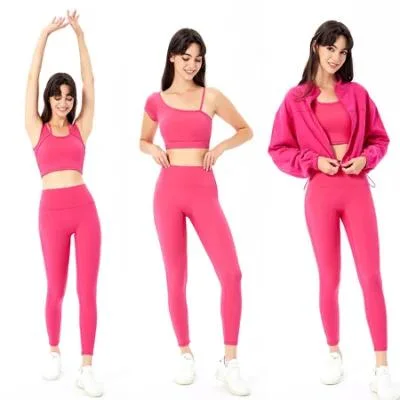 Stylish Sports Bra High Waist Workout Leggings Home Gym Wear Yoga Sets