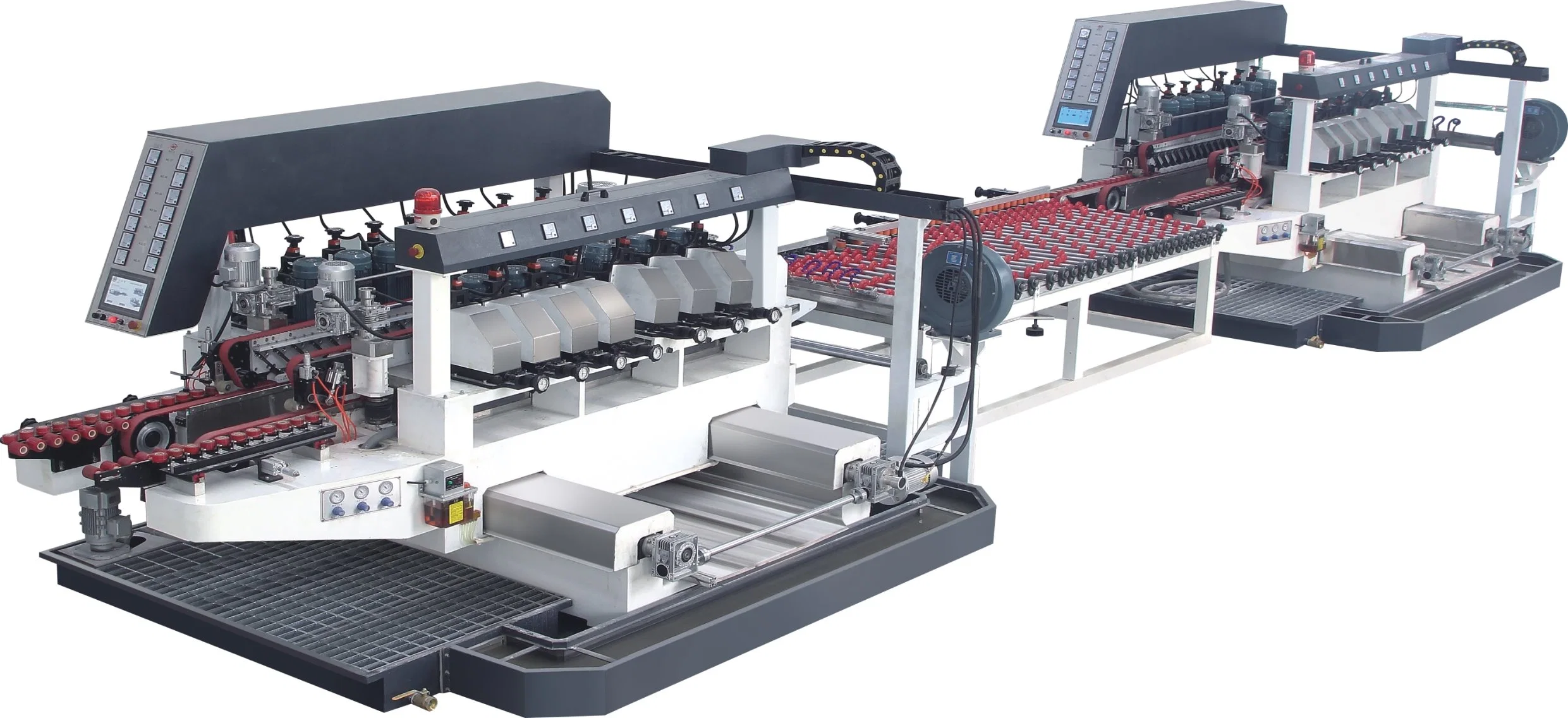 Straight-Line Glass Edging Machine / Horizontal Double /Two Side Glass Polishing Machine