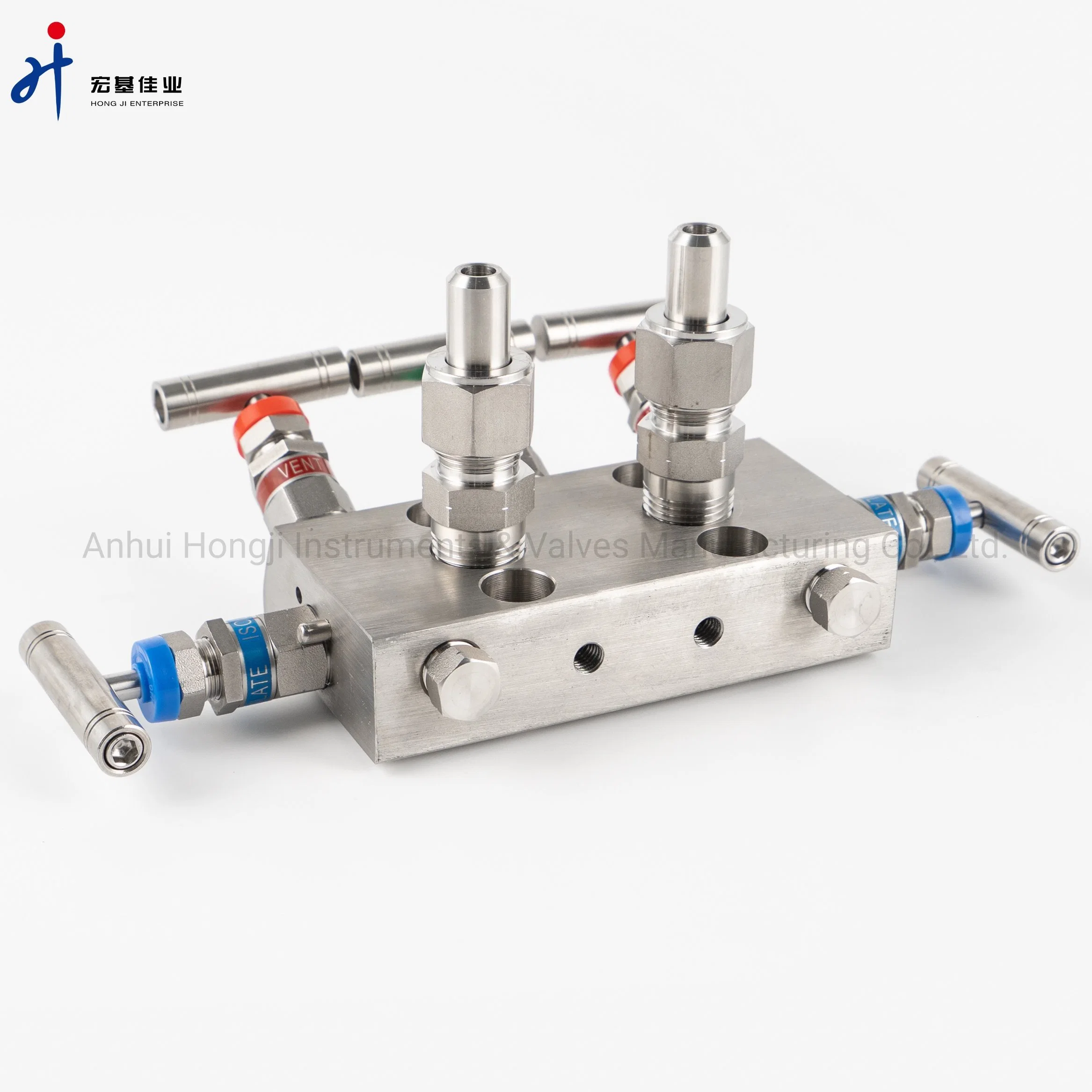 Forging Stainless Steel 5-Way Valve Manifolds Swagelok Type 6000psi