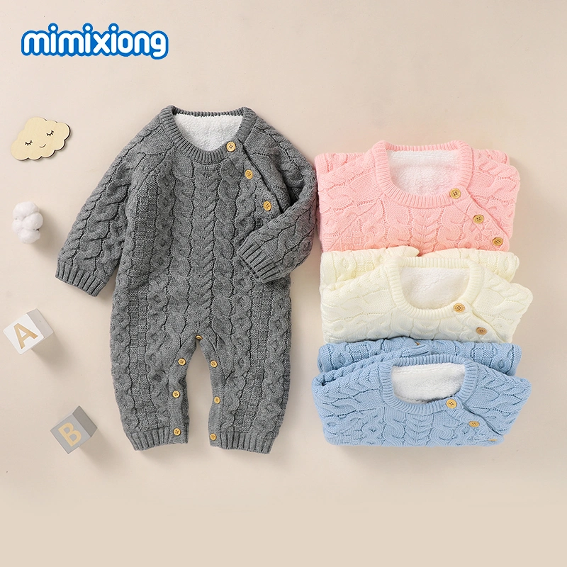 Strickmode Für Kinder Baby Thick Warm Strampler Jumpsuit Kleidung Kinder Bekleidung