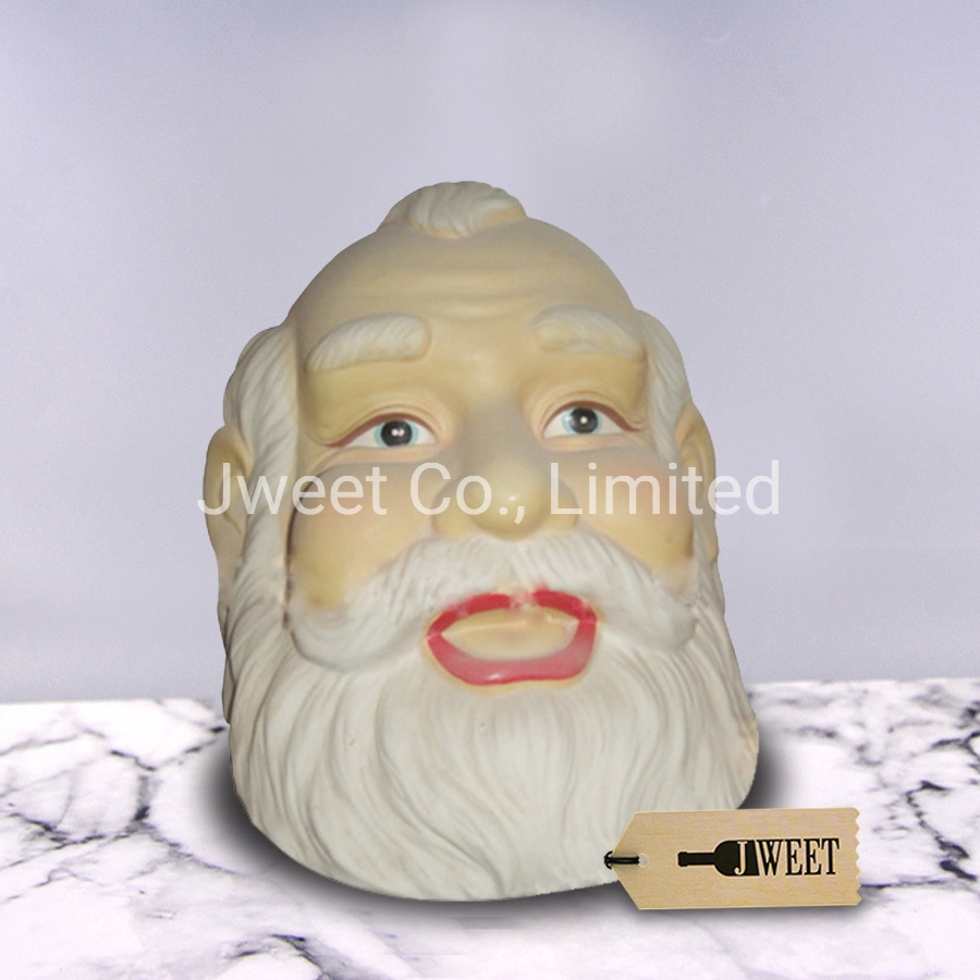 OEM White Color Old Man Head Shape Porcelain Brandy Bottle