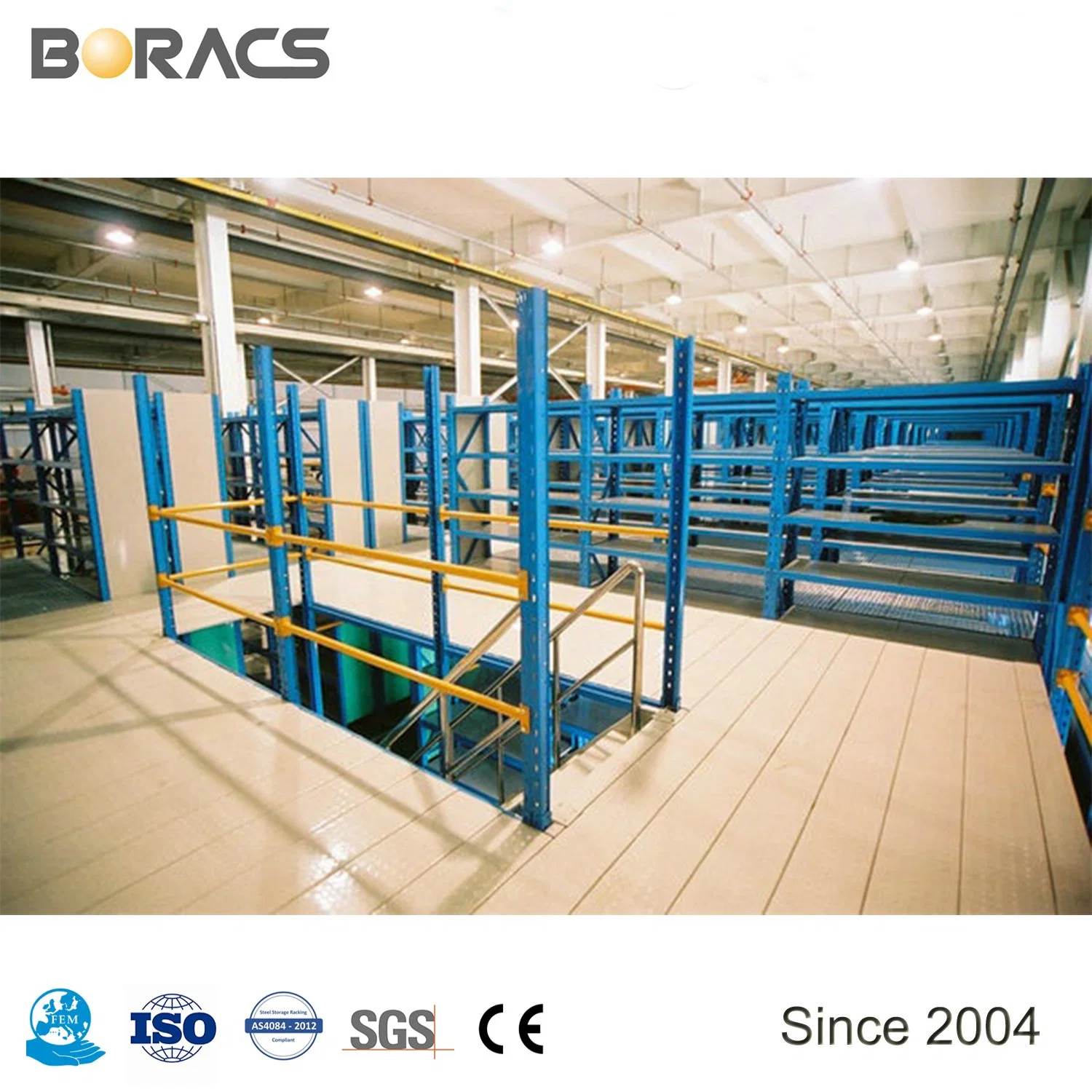 Stockage sur sol mezzanine en acier pour rack d'entrepôt industriel à plusieurs niveaux Systèmes de rayonnage