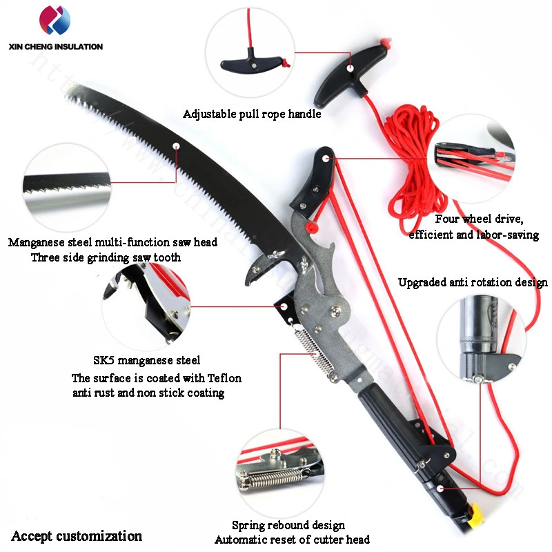 Manganese Steel Multi-Function Saw Head FRP Portable High Branch Shear Saw Set