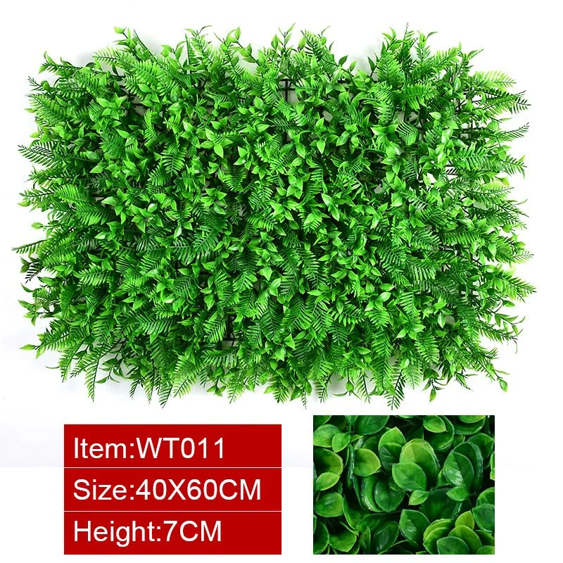 Anti-UV Artificial Boxwood Leaf Faux IVY Foliage Plastic Plant Pine Bark Mulch Vertical Garden Green Wall Panel