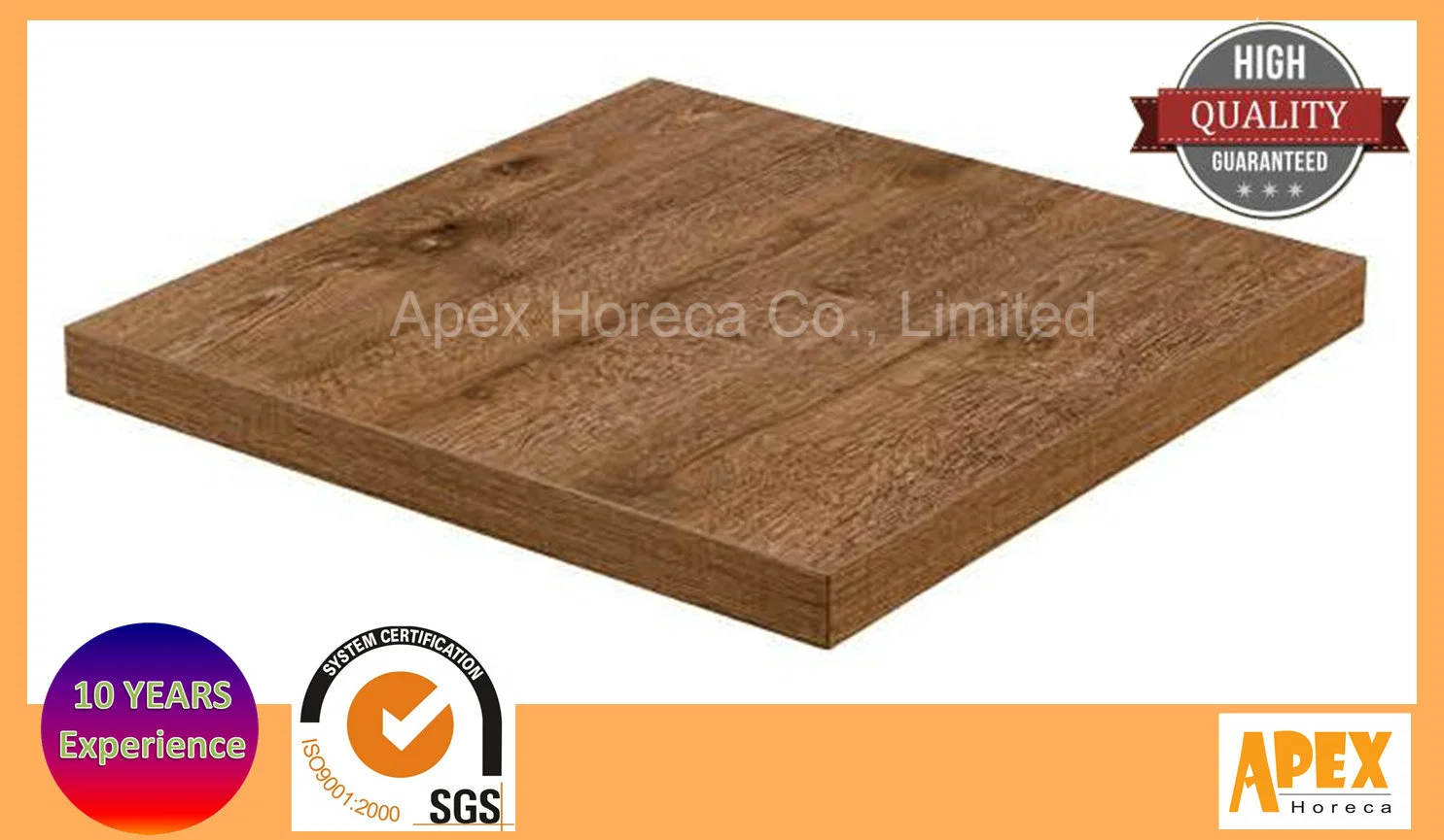 Melamine Square Table Top Restaurant Furniture MDF Table Top