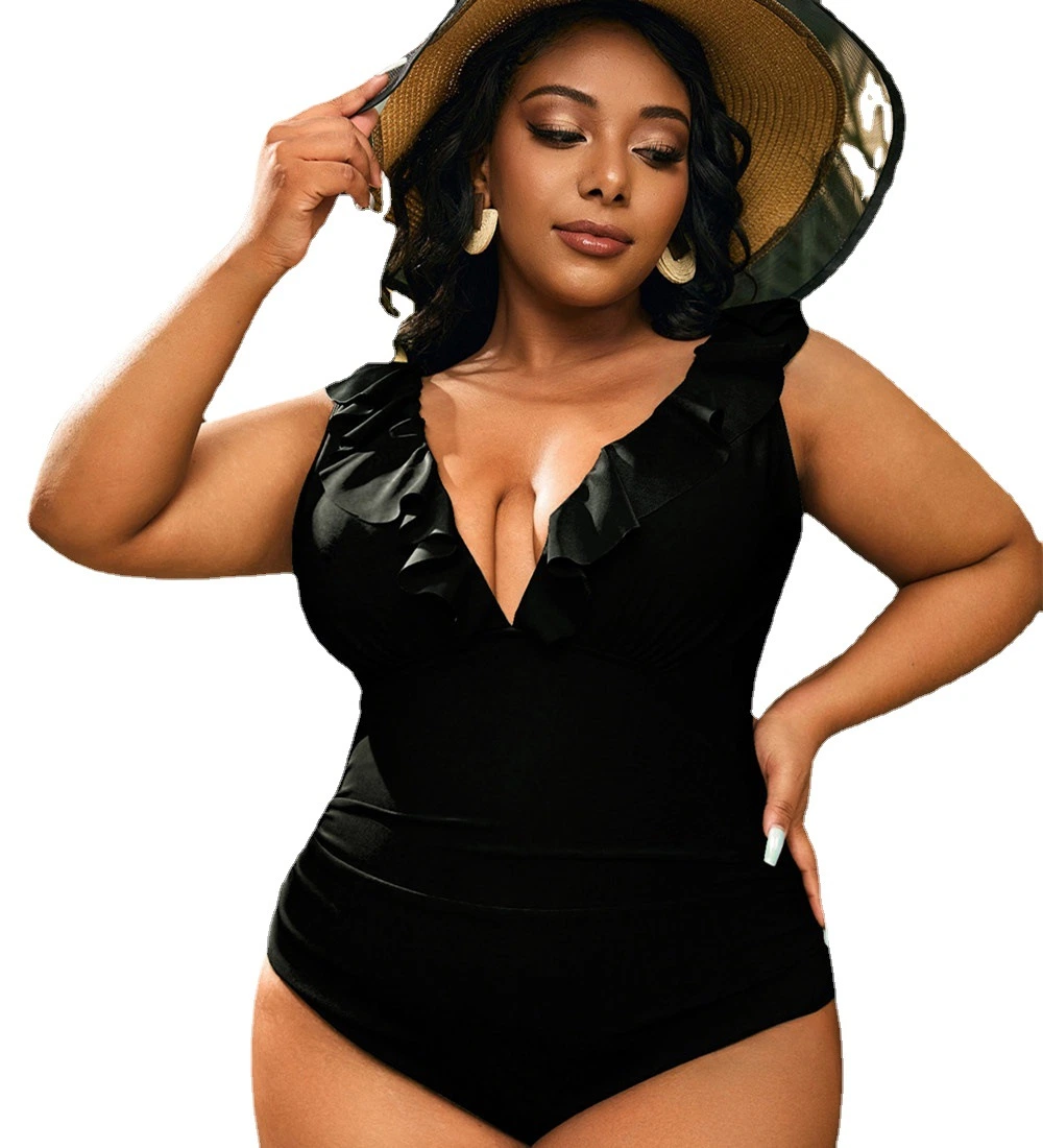 Plus Size One Piece Conservative Ladies Swimsuit Bikini Beach Swimwear