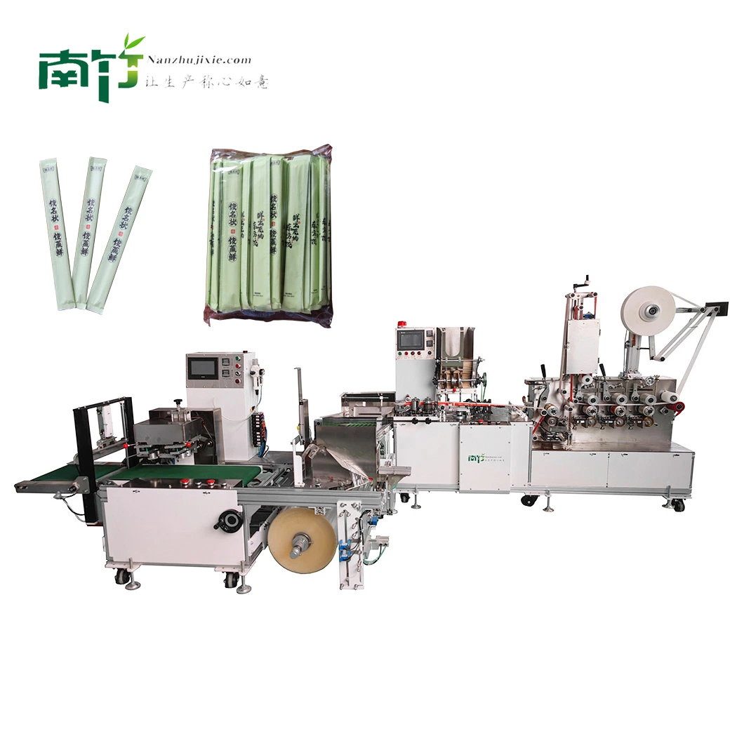 Automatic Custom Package and Logo Sushi Chopsticks Wrapping Machine