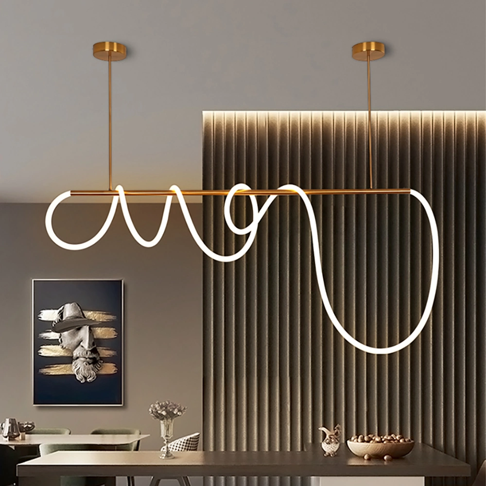 DIY 360 Degree Luminous LED Pendant Lights Modern Living Room Restaurant Lamps LED Tube Indoor Decorative Hanging Lamp Lighting