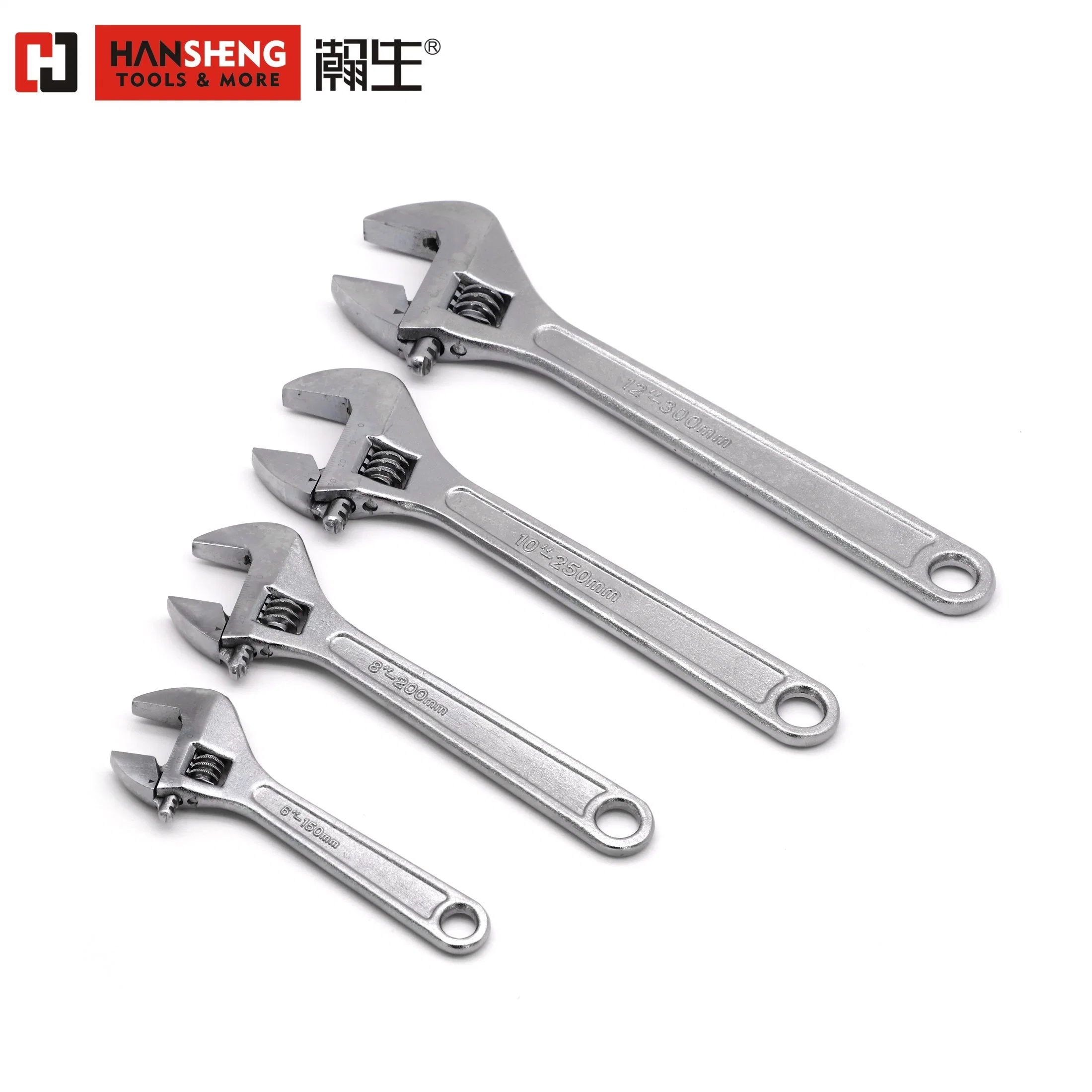 Professional Hand Tool, Made of CRV, High Carbon Steel, Chrome Plated, Adjustable Wrenches, Very Easy to Use, Hardware Tools