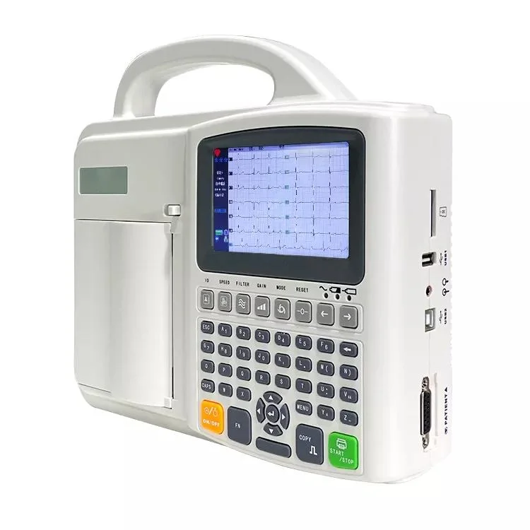 Medical Portable ECG EKG Machine Digital Heart Rate Electrocardiograph Machine