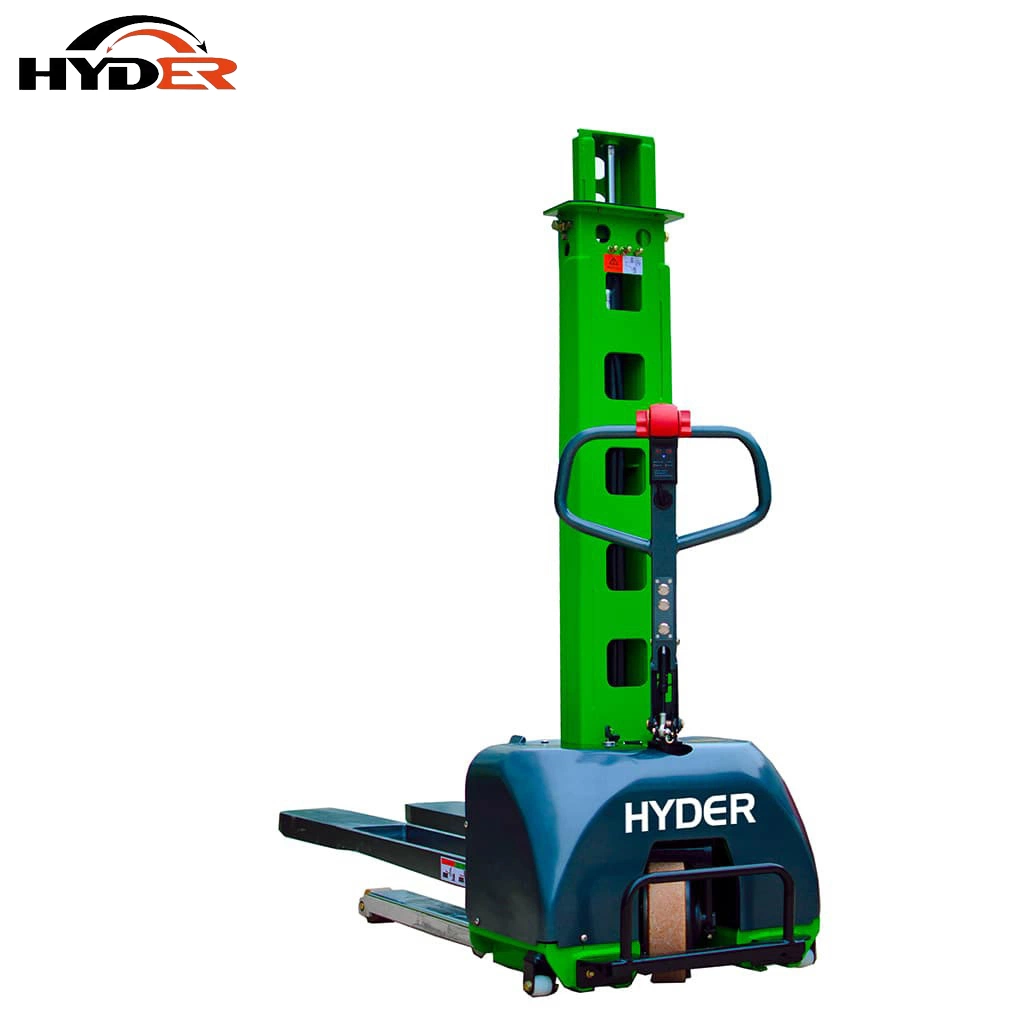 500kg 1300mm China Hyder Palet Full eléctrico Auto-Lifting Stacker Equipo de elevación industrial