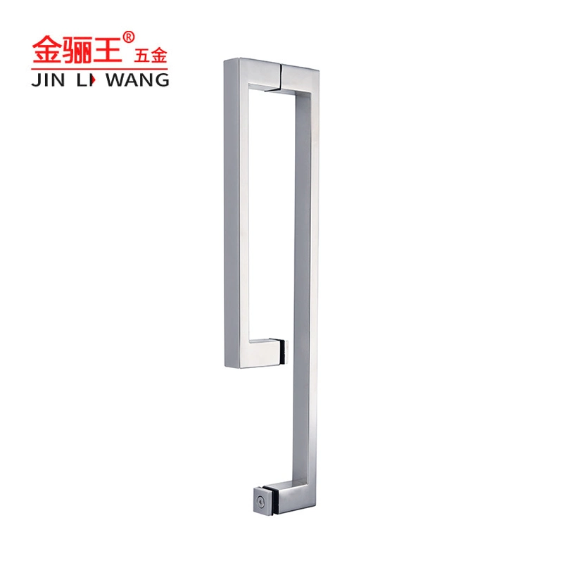 European Antique SUS304 Stainless Steel Sliding Door Hardware Double Sides L Shaped Glass Door Pull Handle for Shower Room Bathroom Office Hotel Door