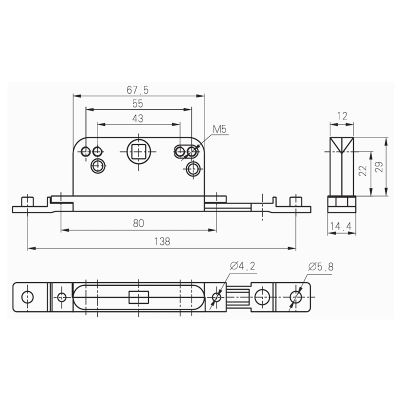 Casement Door Transmission Device with Lock