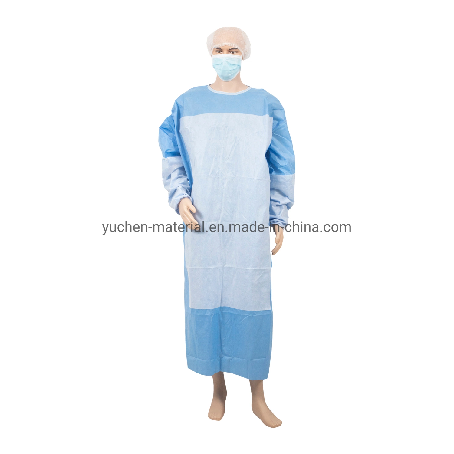 Одноразовые медицинские халаты стандарта Gown и усиленные хирургические халаты SMMS 45GSM