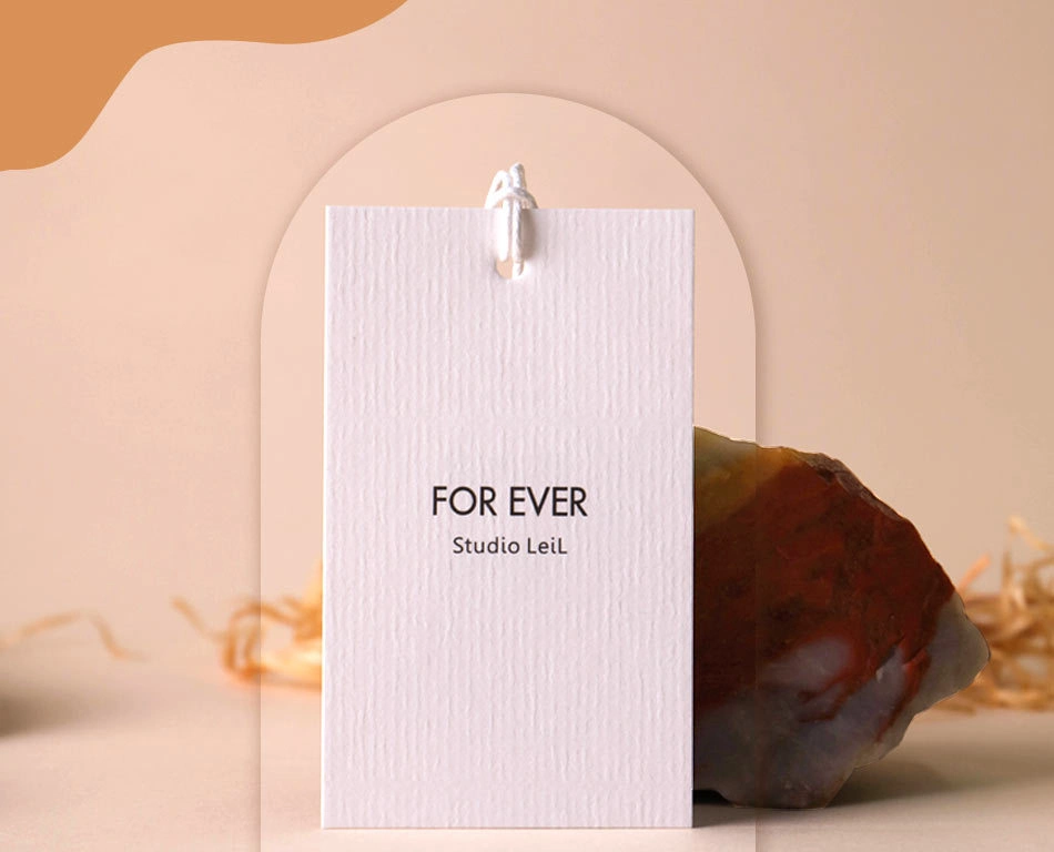 Special Paper Cotton Card Customized Hanging Tag Earth Paper Hanging Tag High-End Men's and Women's Clothing Trademark Hanging Tag