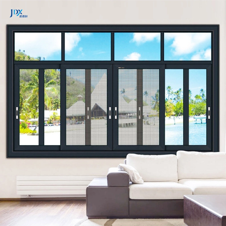 Hurricane Impact Soundproof Aluminum Sliding Window Doors Low-E Glass Sliding Aluminum Window