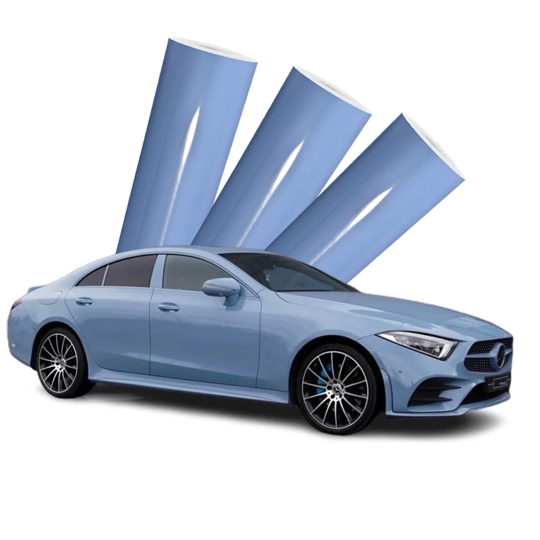 Beikaer Car Body Skin Protection Sticker China Blue Vinyl Wrapping Film