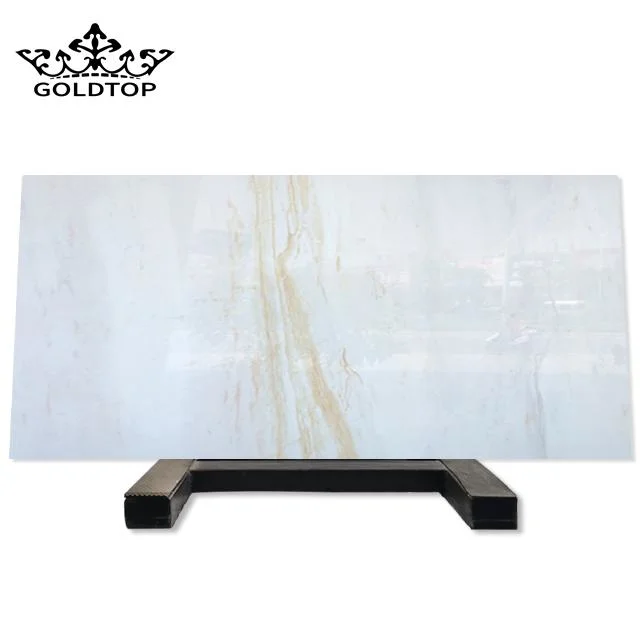 Polished Fihish Surface Golden Marmo Ariston Aristide Gold Vein White Marble Slab Chinese White Calacatta Gold Marble