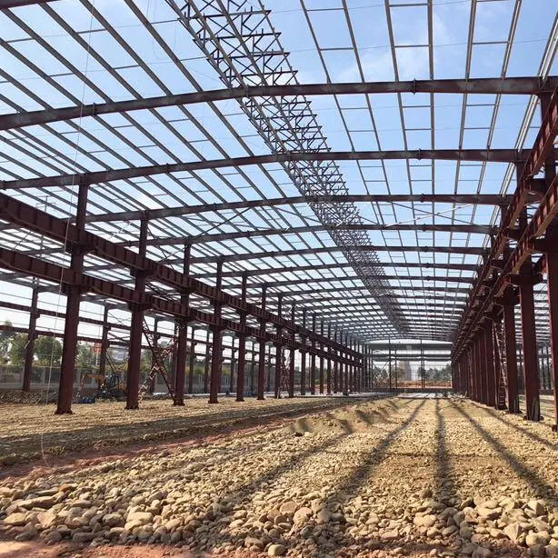 Hot-Rolled Steel Bolt Connection Ridge Agricultural Commercial Industrial Workshop Building Truss Frame