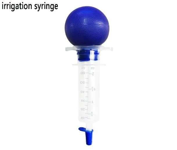 Professional Manufacturer Disposable Medical Grade PVC Bulb Type 60 ML Irrigation Syringe