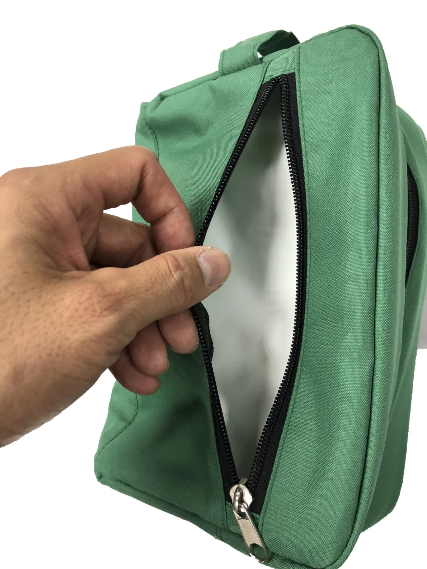 RPET Antibacterial Insulated Leakproof Thermal Cooler Bag for Adult & Kids for Beach Picnic Office Work Lunch with Zipper Green Color