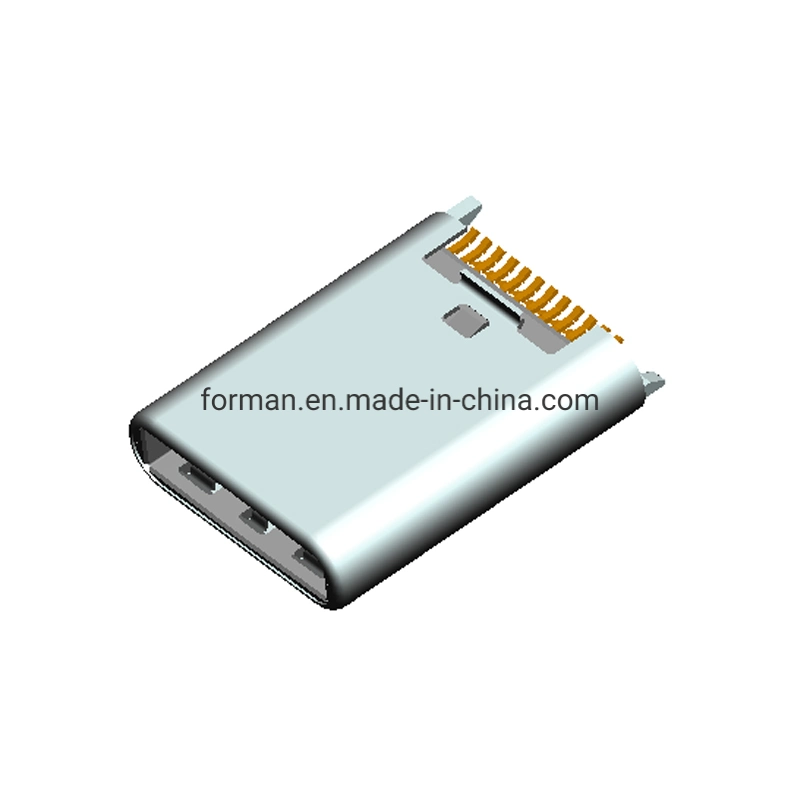 Fast Charging 24pin USB Association of Certified USB C Type 3.1 Deep Drawing Shell with PCB Male Connector