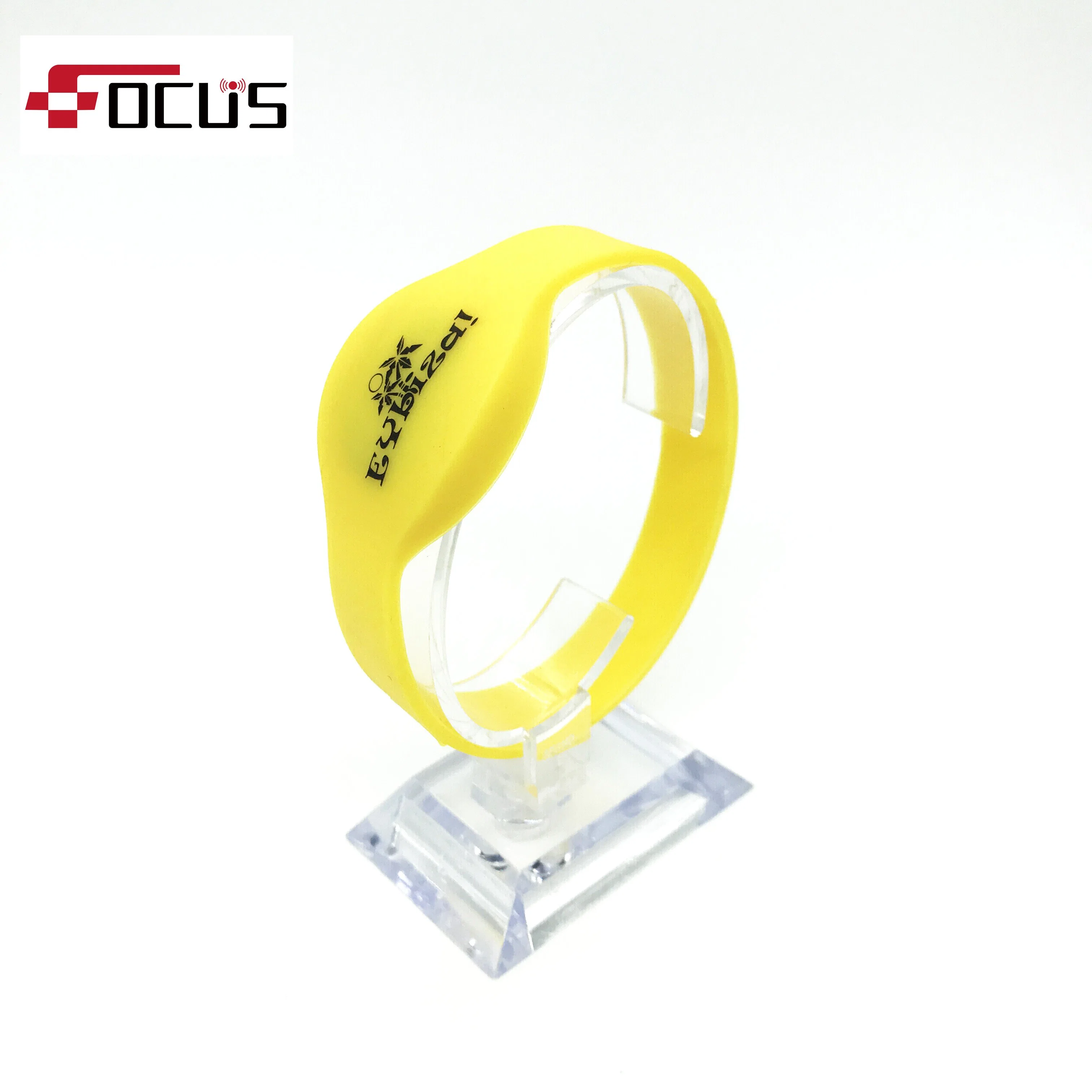 Colorful Customized Printed ISO15693 Chip RFID Silicone Wristband for Hotel