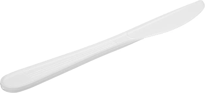 Heavy Weight White Basics Plastic Cutlery Knife