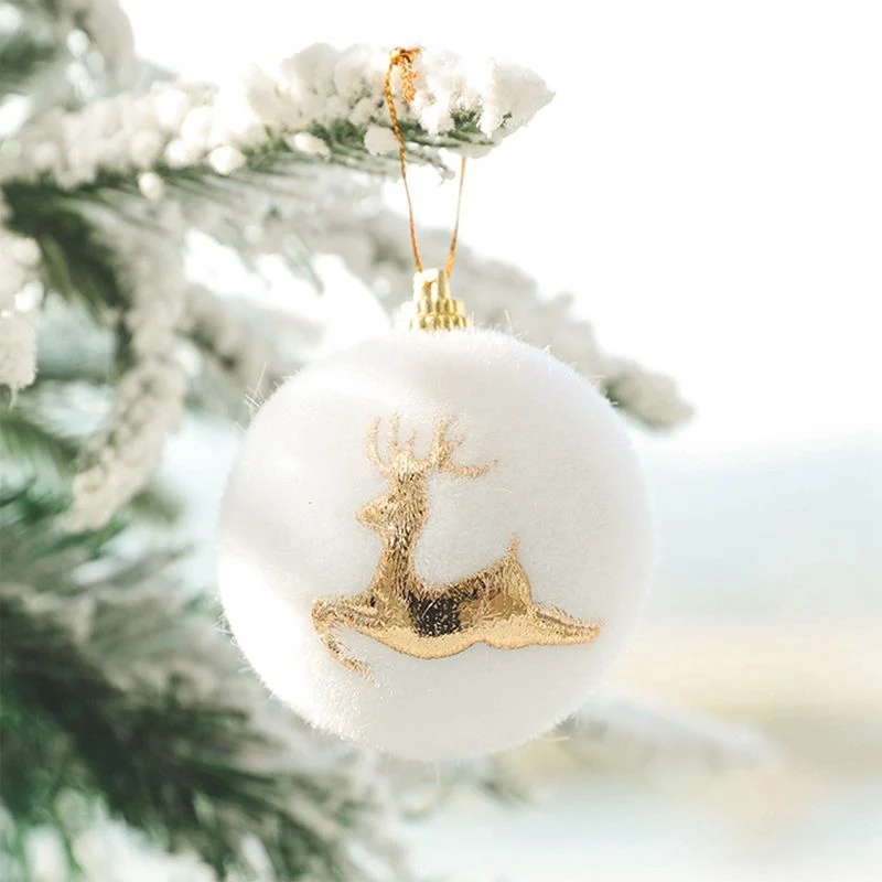 Christmas Golden Elk Ball Pendant Hanging Decorations Tree Ornament Home Party Supplies