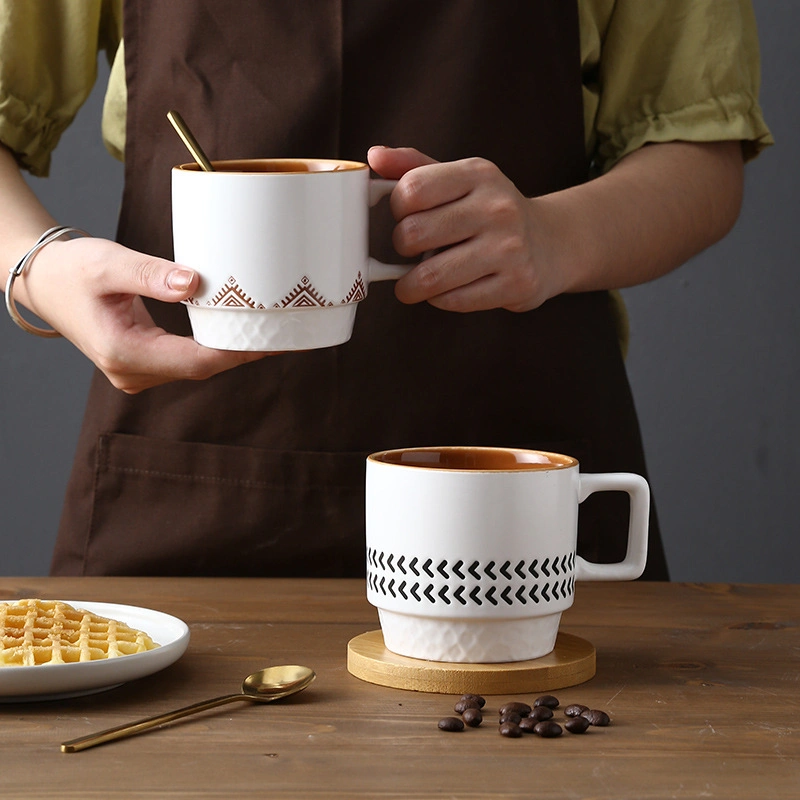 Fabrik Direkt Verkauf Keramik Tassen Büro Becher Frühstück Kaffee Tassen Milchbecher Afternoon Tea Cups Set