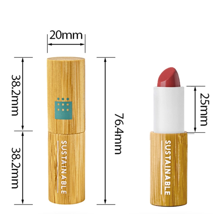 Biodegradable Refillable Eco Friendly Bamboo Empty Lip Balm Stick Packaging Container Lipsticks Tube