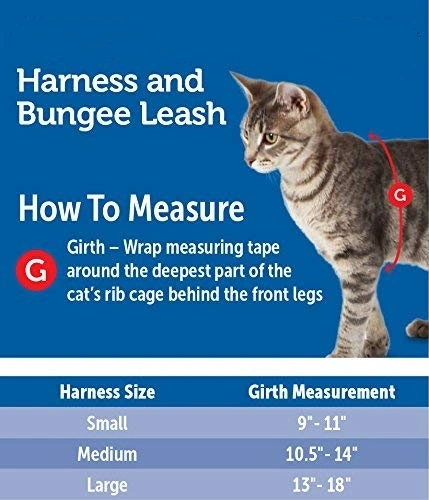 Comfortable Control Easy Walk Harness Cat Collars with Flexible Bungee Leash