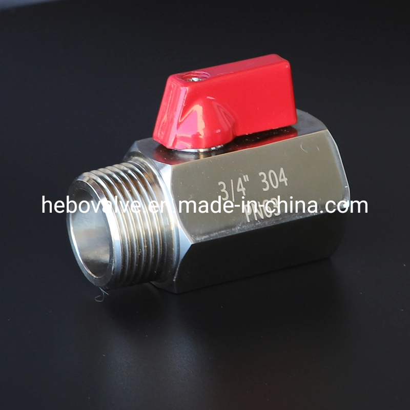 Pn63 Stainless Steel Mini Ball Valve Bsp Femal/Male Thread End