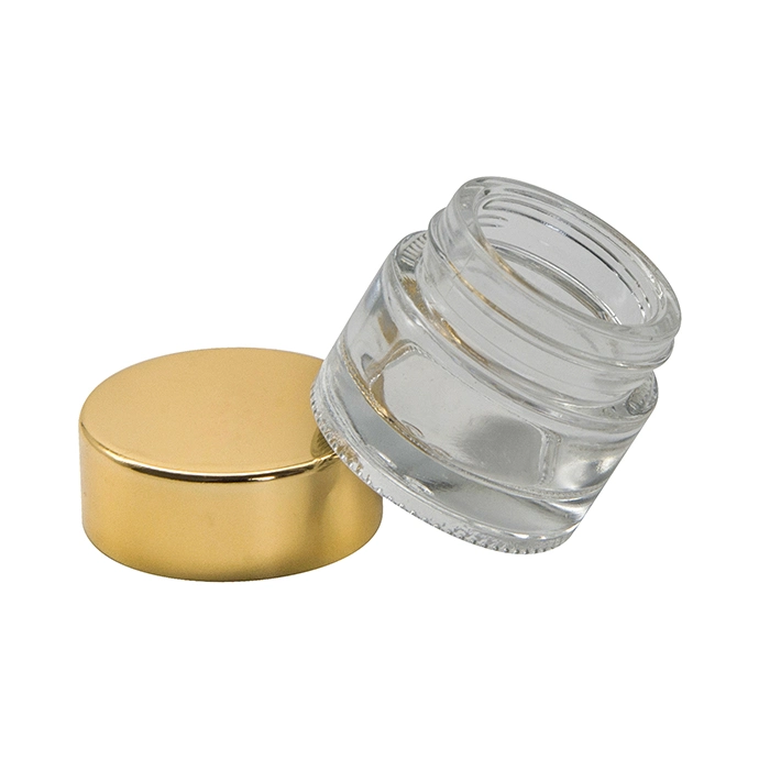 20g Straight Side Aluminum Cap Glass Skin Care Cream Amber Glass Jars for Cosmetic