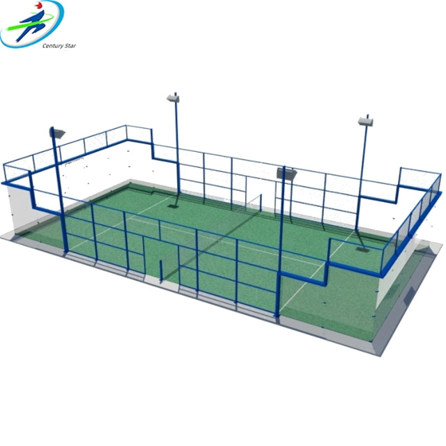 La mejor pista de paddle tenis al por mayor Padel panorámica campo de paddle Instalaciones de tenis de China