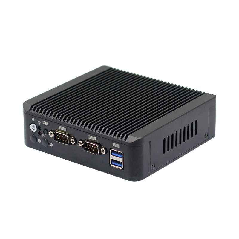 Портативный ПК J4125 2LAN I225 DDR4 2COM компьютер Mini 2USB VGA HD дисплей DC 12 в Mini Industrial Computer