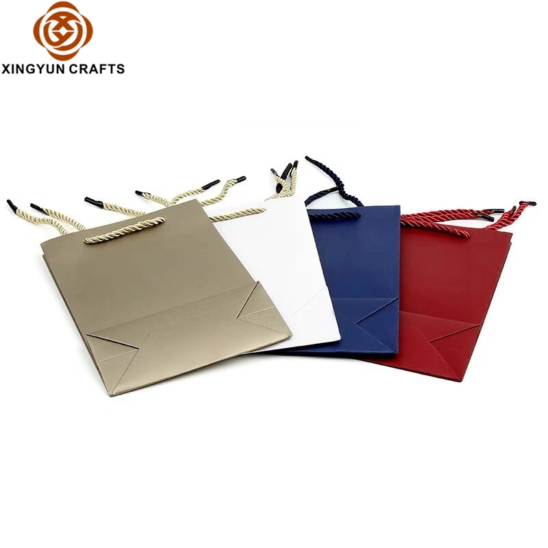 Wholesale/Supplier Customized Logo Printed Personalized Gold Matte Lamination Gift Carrier Paper Bag