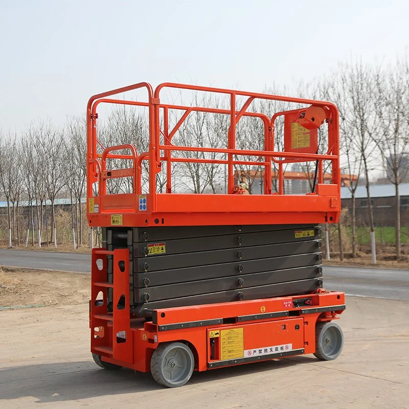 All Electric Self Propelled Work Platform Aerial Lift Platform Hydraulic Scissor Lift Stick Control