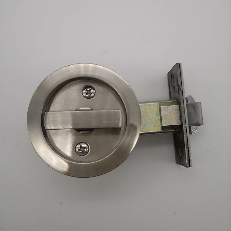 Keyed Tubular Privacy Round Bathroom Sliding Pocket Door Lock