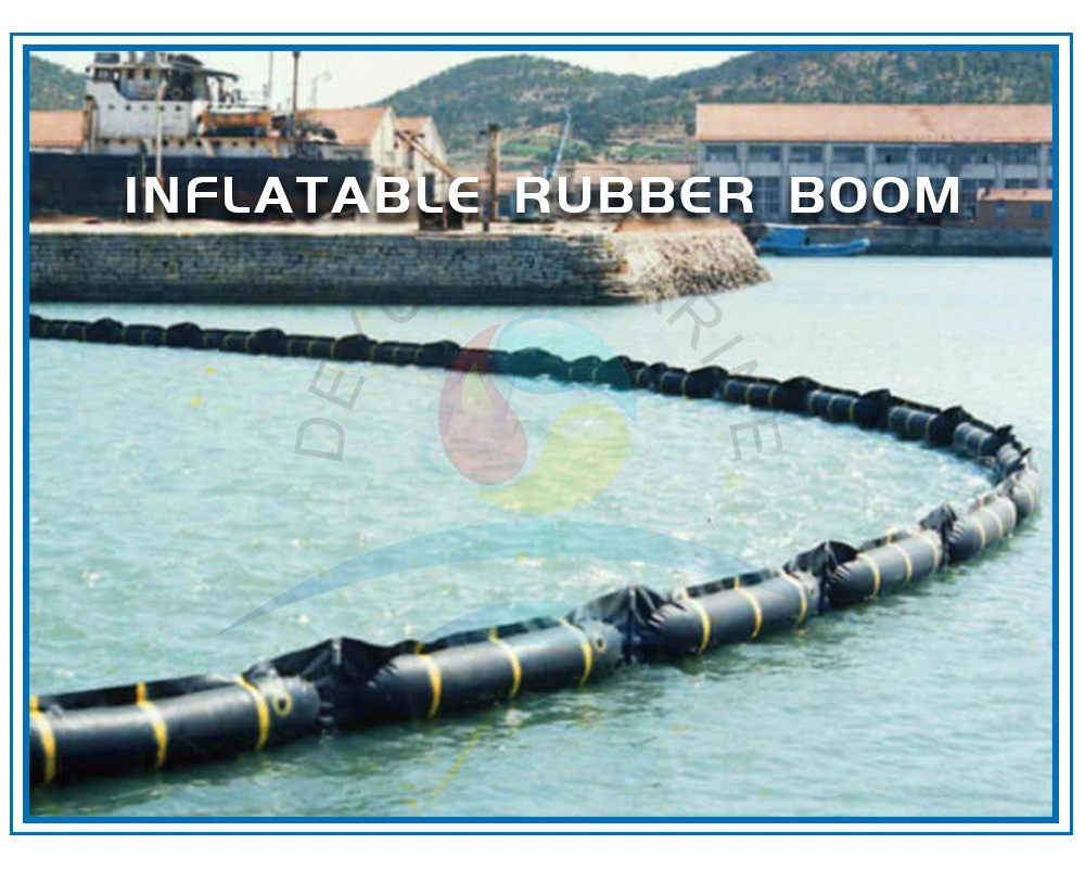 Inflatable Rubber Containment Boom for Oil Spill