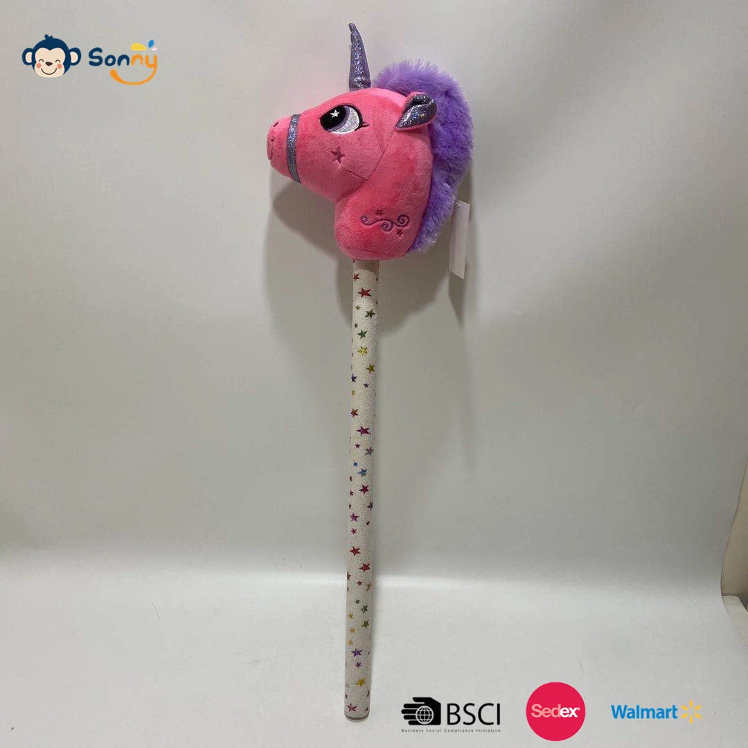 New Cute Animal Unicorn with Stick Plush Toy