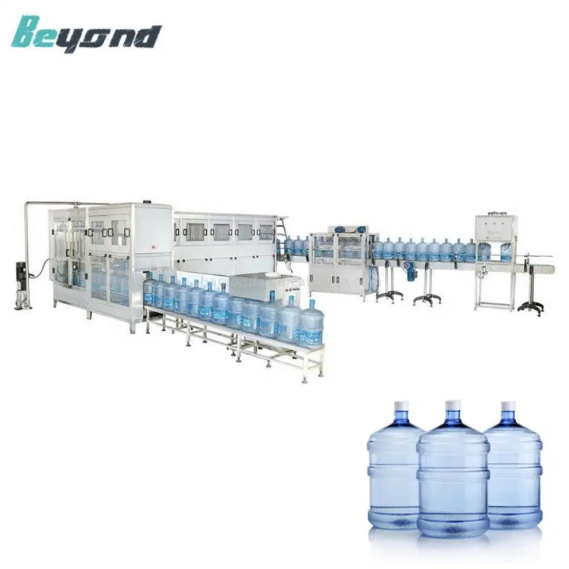 Qgf Series Aseptic 3&5 Gallon Beverage Barrel Alkaline Mineral Water Washing Liquid Filling Packaging Processing Machine