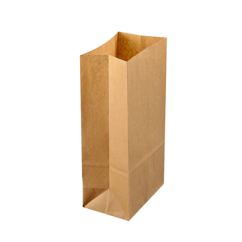 Wholesale Kraft Food Paper Bag Sandwich Takeaway Fast Food Packaging Bags for Lunch Recycled Brown Color Recyclable