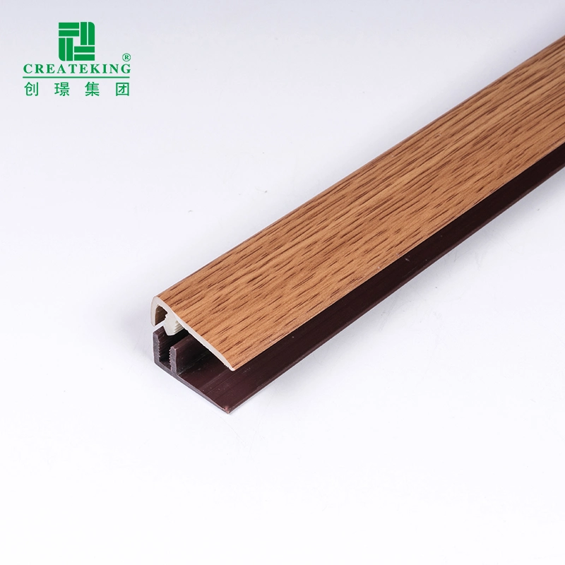 Accesorios para pisos Chapa de madera PVC plástico extrusión Perfil para decoración