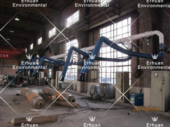 Wall Monting Welding Laser Smoke Collection Fume Extraction Dust Fume Extraction Arm Smoke Exhauster Arm for Dry Fume