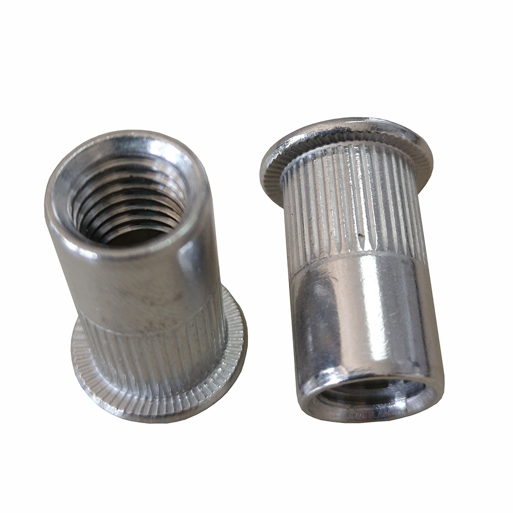 Stainless Steel 304 Flat Head Round Knurled Body Blind Rivet Nut