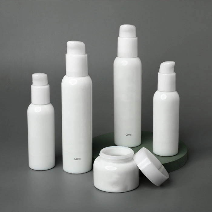 30/50/120ml Cosmetic Package Set White Plastic Lotion Pump Cream Jar Bottle with Tube and Cap