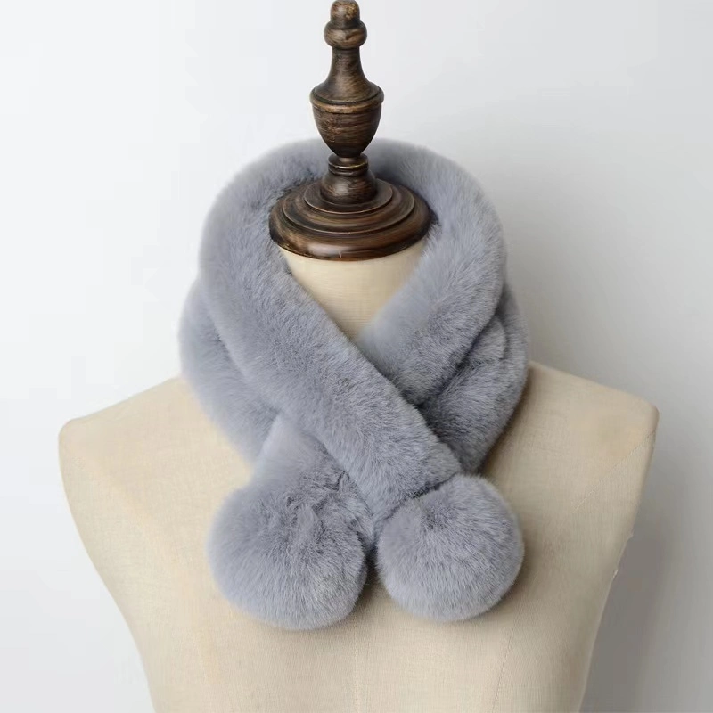 Accessory Scarf Wrap Collar Shawl Shrug Soft Neck Warmer Scarf Cold Weather Rabbit Knitted Fuzzy Fluffy Scarves Shawls